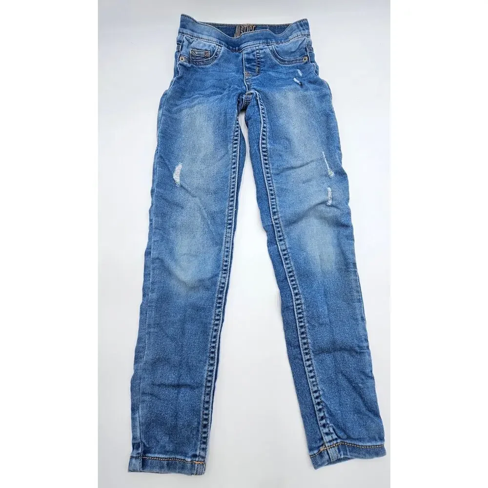 4 Pair Justice Girl's Size 8 Jeans/Jeggings